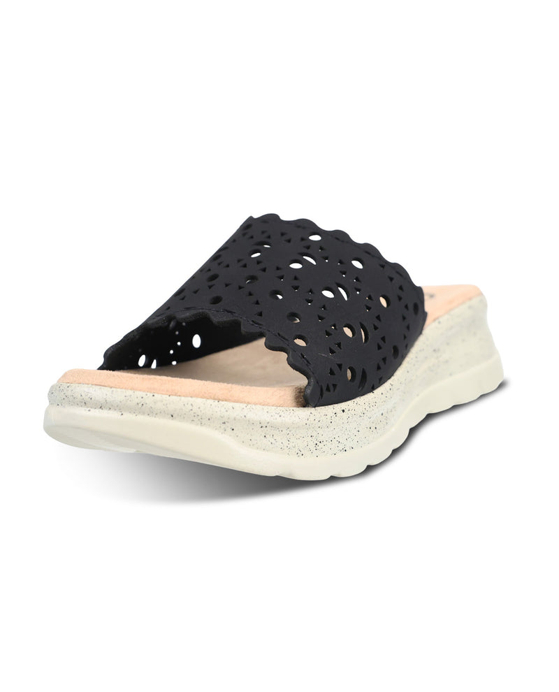 Savvy Speckle Sandal Black