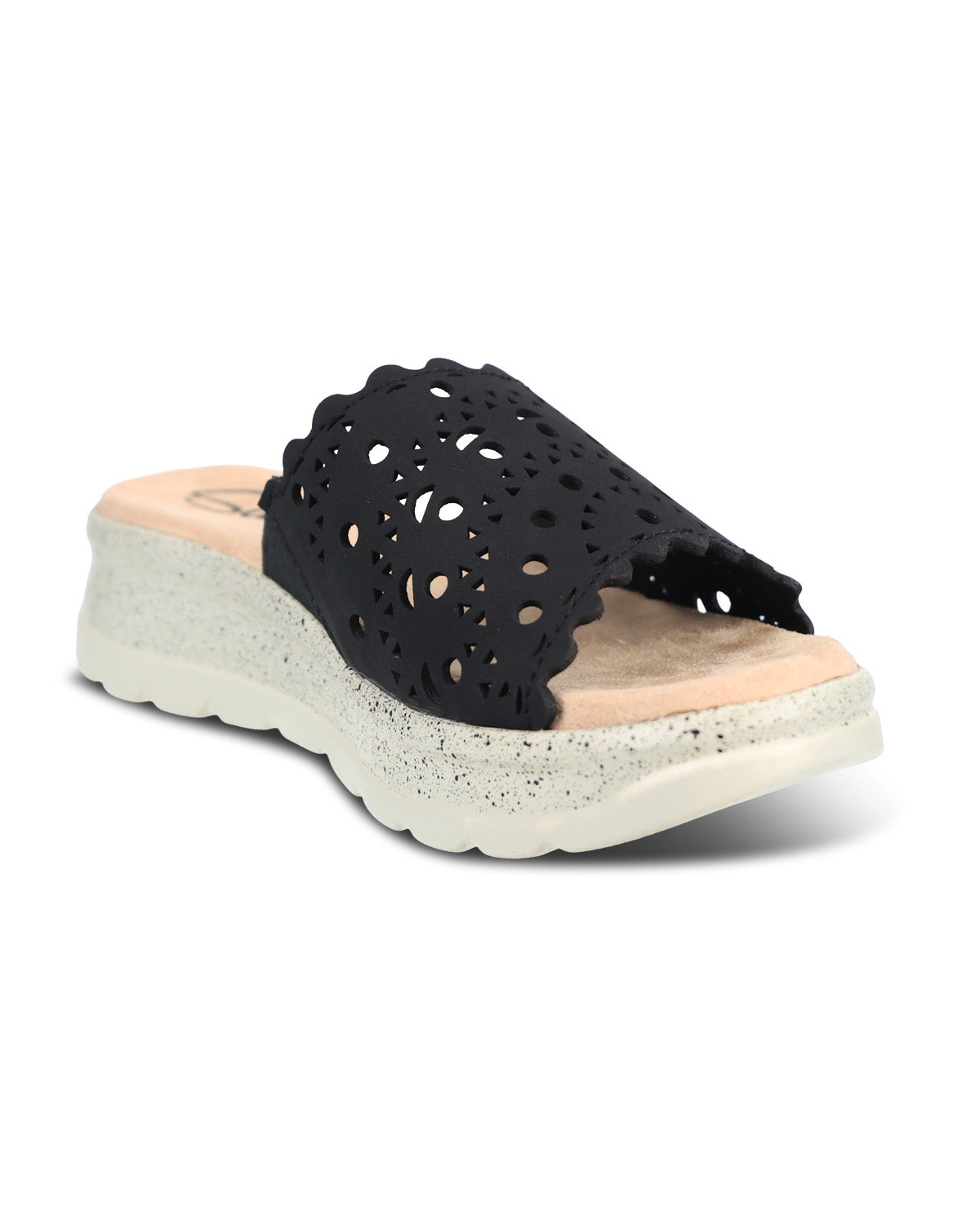 Savvy Speckle Sandal Black