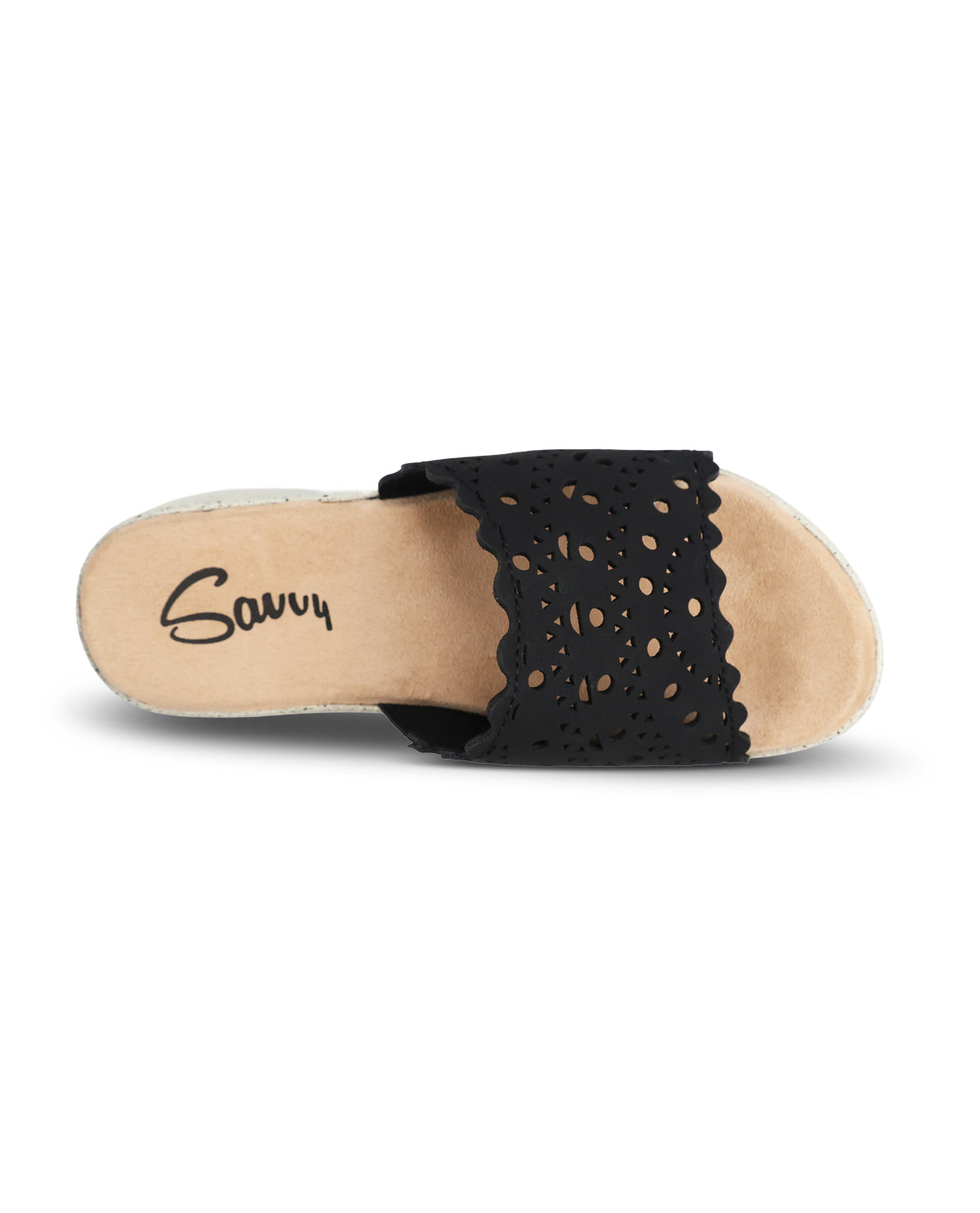 Savvy Speckle Sandal Black