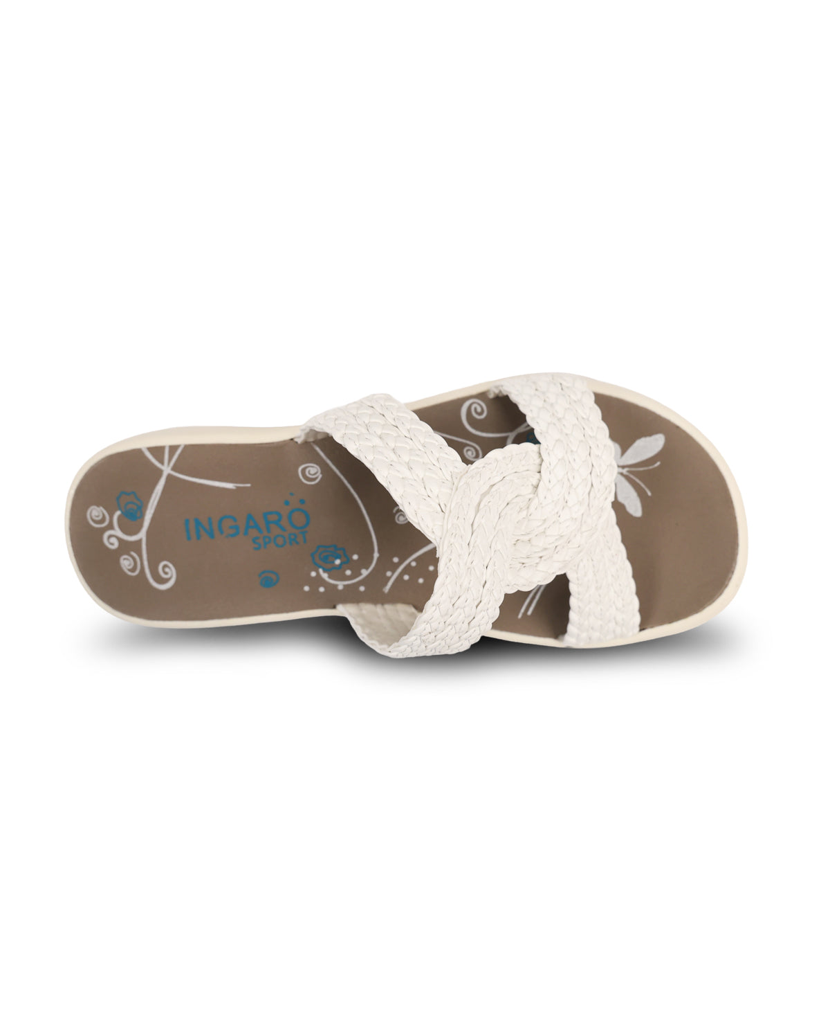 Ingaro Raffia Sandal White