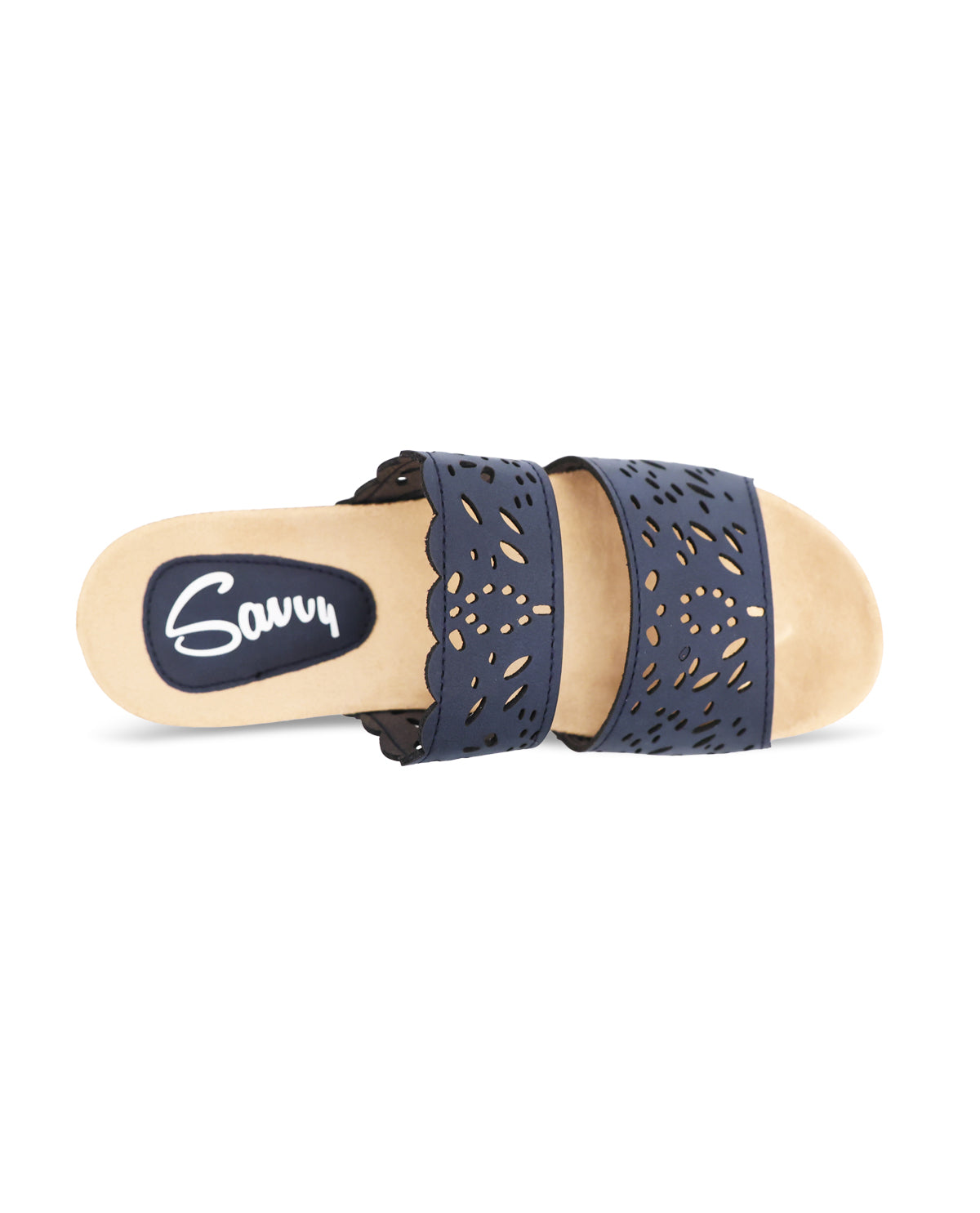 Savvy Lacy Sandal Navy