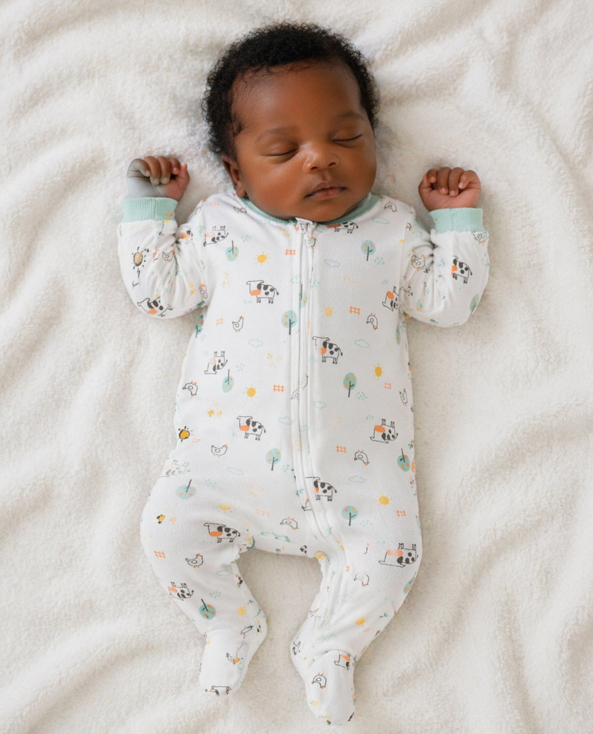 Baby Views Cotton Coveralls - Cow