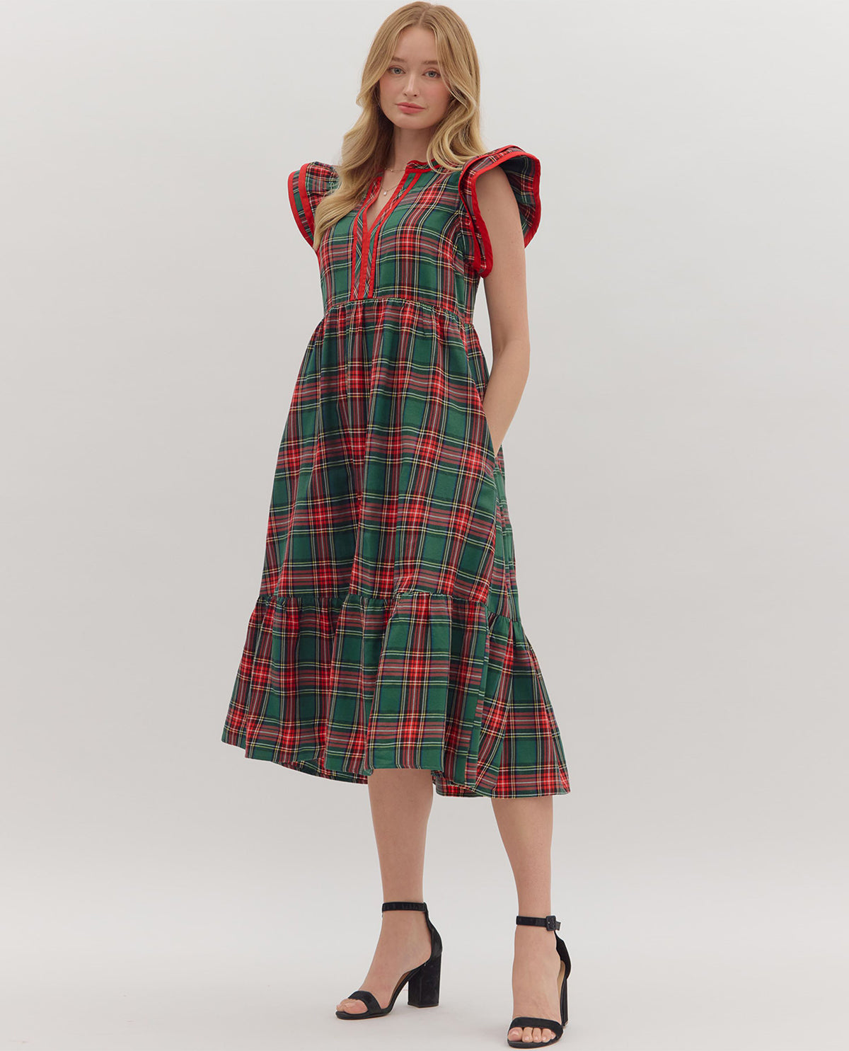 Entro Tartan Plaid Dress