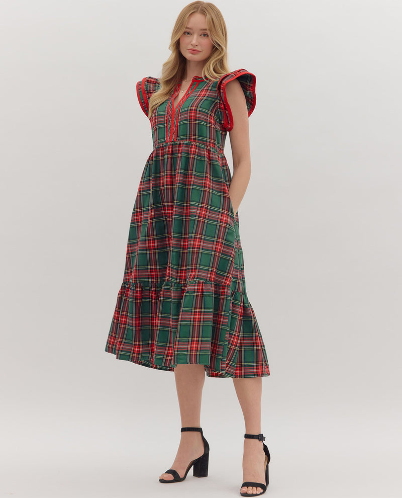 Entro Tartan Plaid Dress