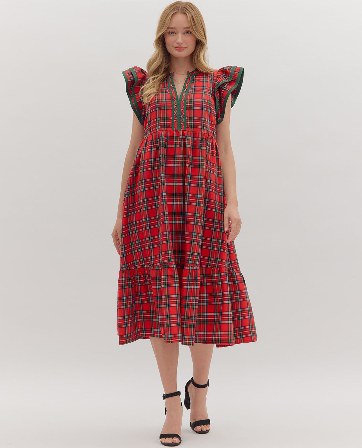 Entro Tartan Plaid Dress