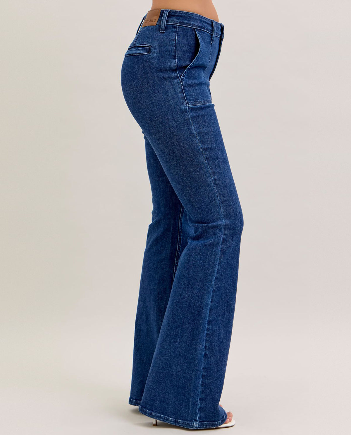 Judy Blue High Waist Flare Jeans with Patch Pocket