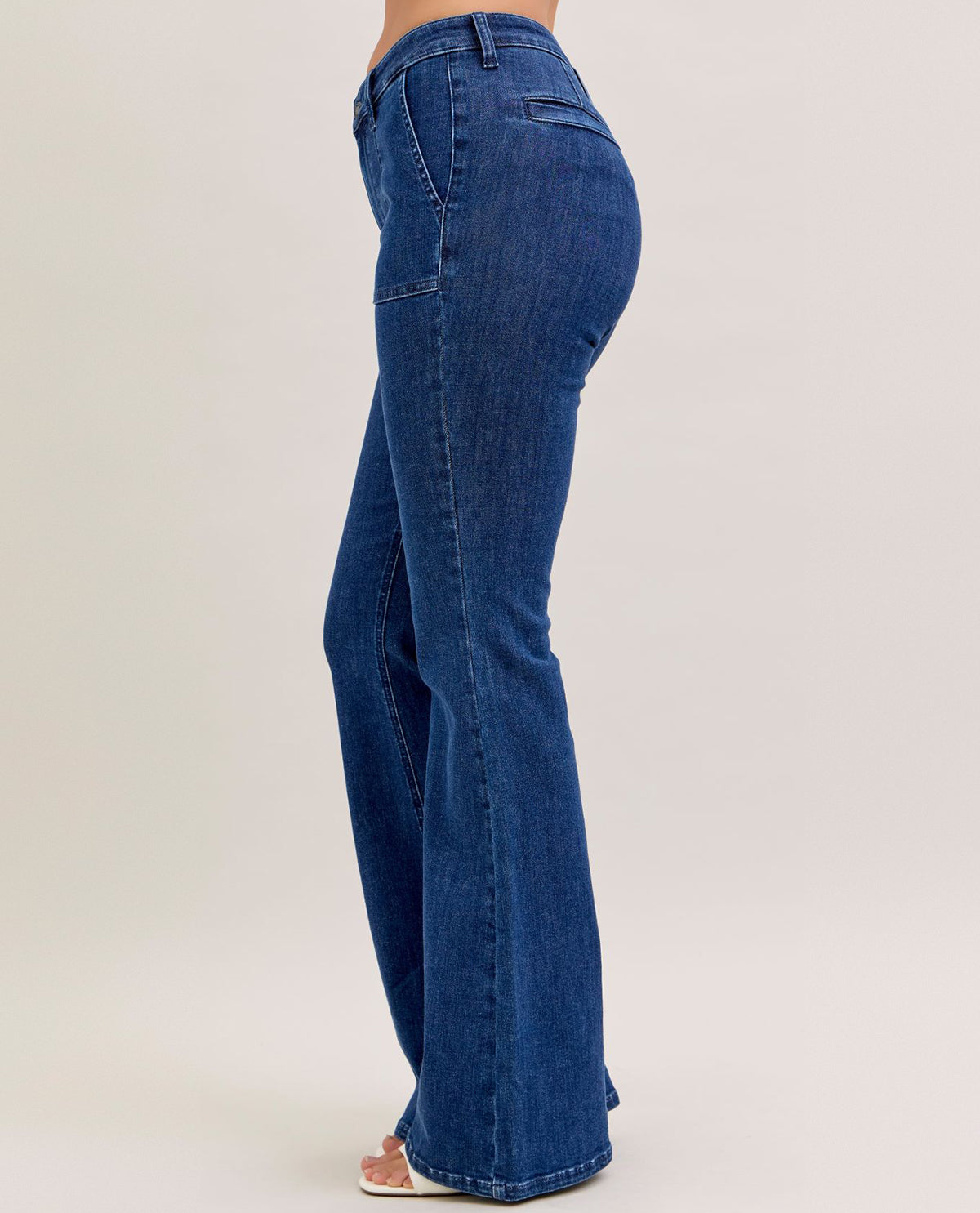 Judy Blue High Waist Flare Jeans with Patch Pocket