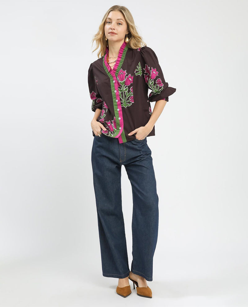 Floral Button Down Blouse