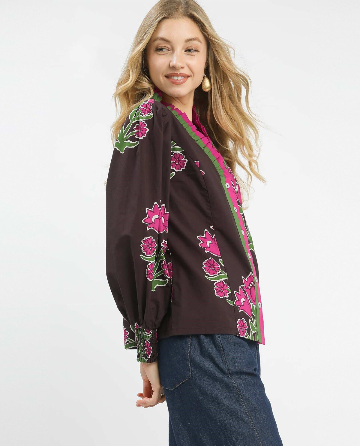 Floral Button Down Blouse