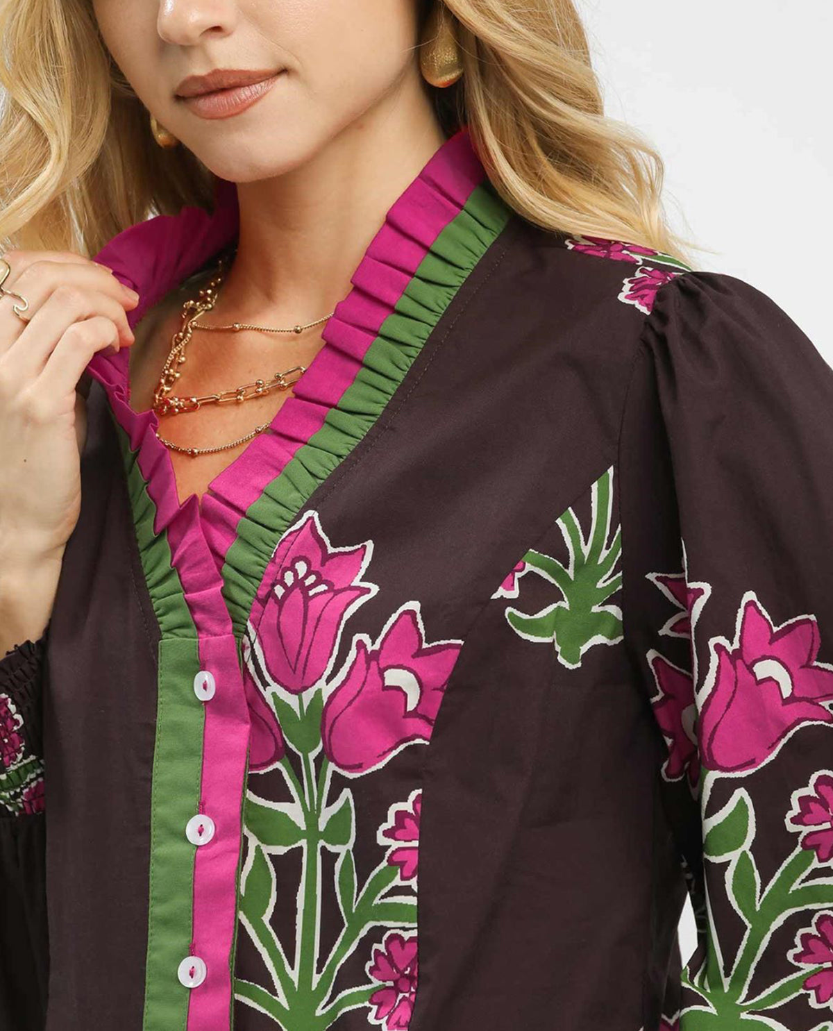 Floral Button Down Blouse