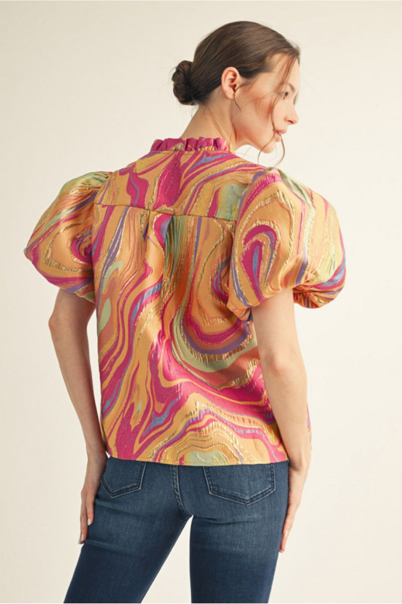 Jodifl Plus Jacquard Top with Lurex