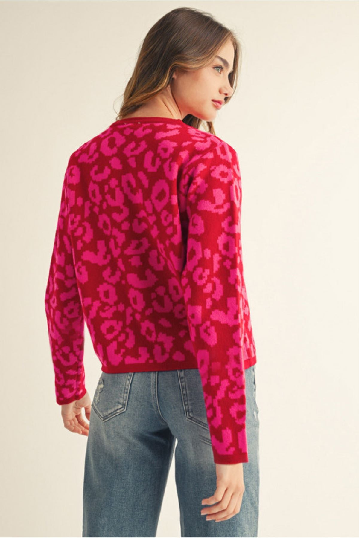 Jodifil  Leopard Cardigan Sweater