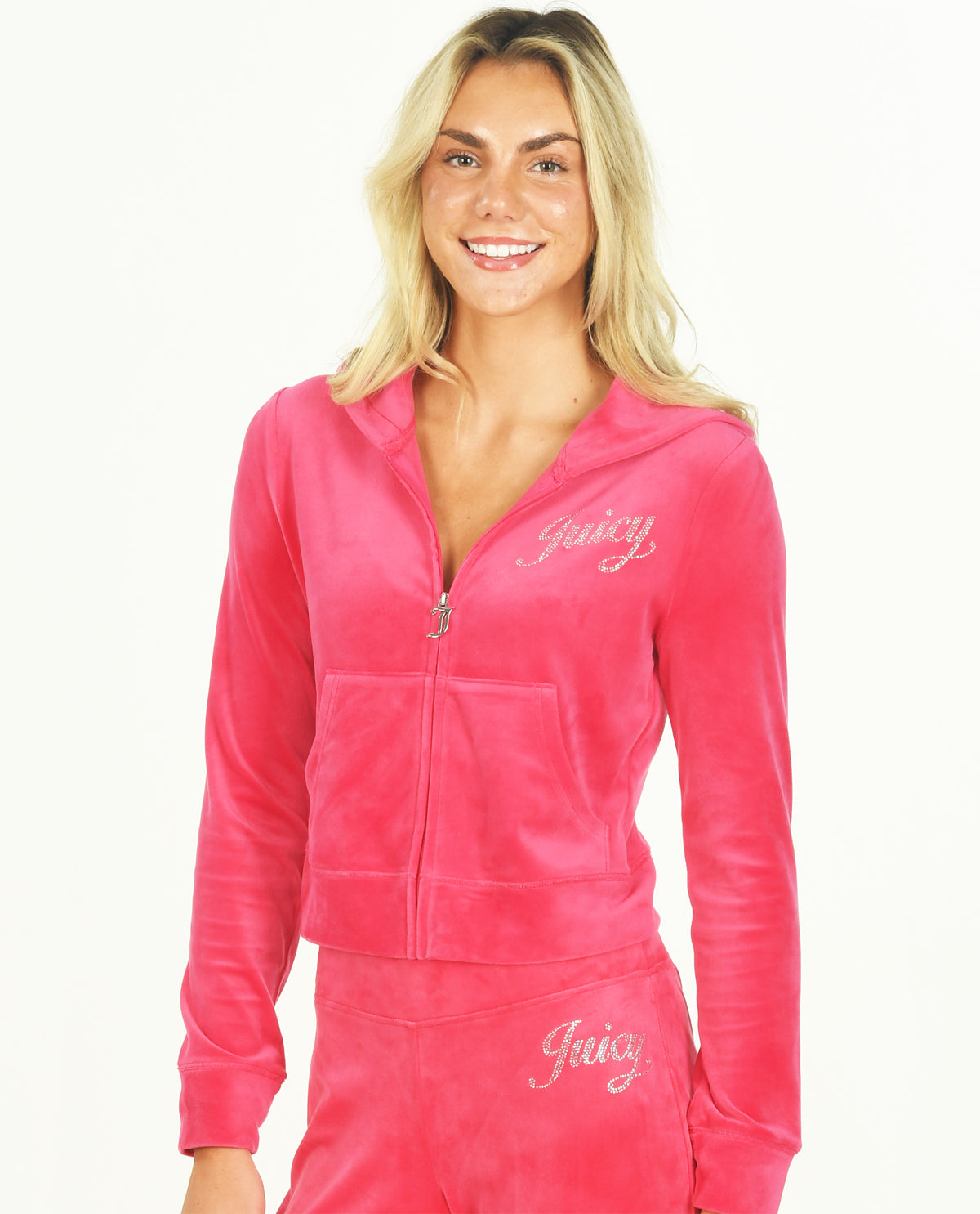 Juicy Velour Jacket with Rhinestone Script