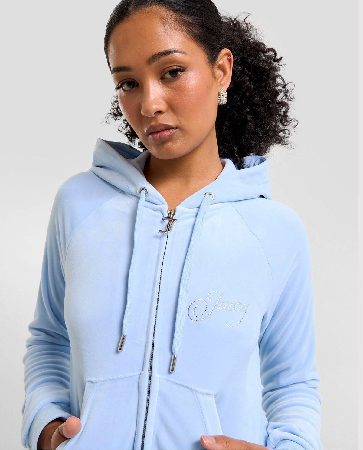 Juicy Couture Velour Jacket with Rhinestone Script