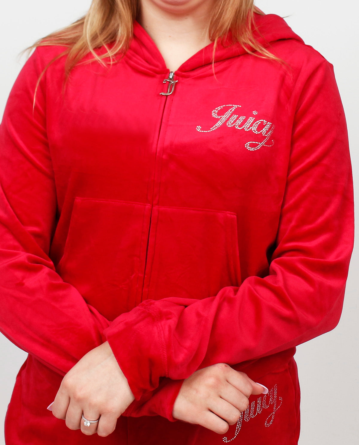 Juicy Velour Jacket with Rhinestone Script