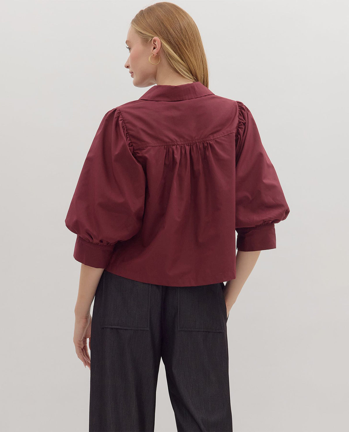 Entro Solid Collar Top