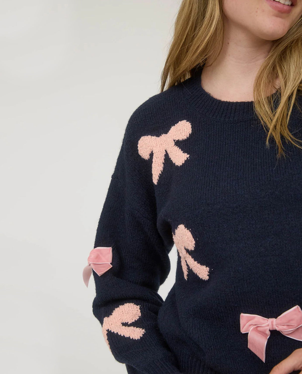 Blu Pepper Sweater with Bows