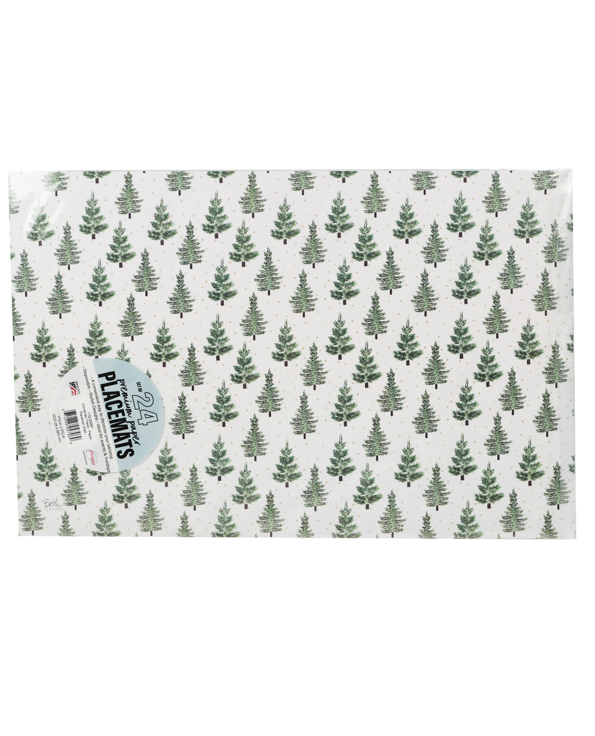 Christmas Trees 24 Piece Paper Placemats