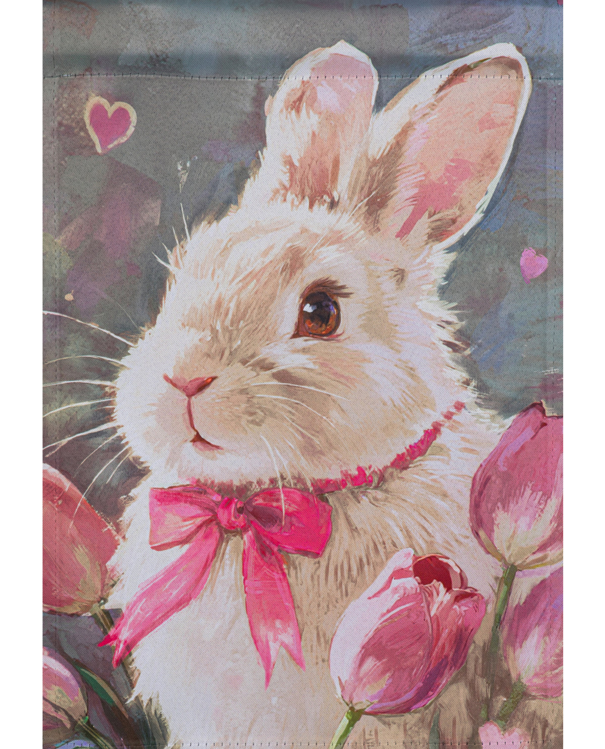 Bunny & Tulips Garden Flag