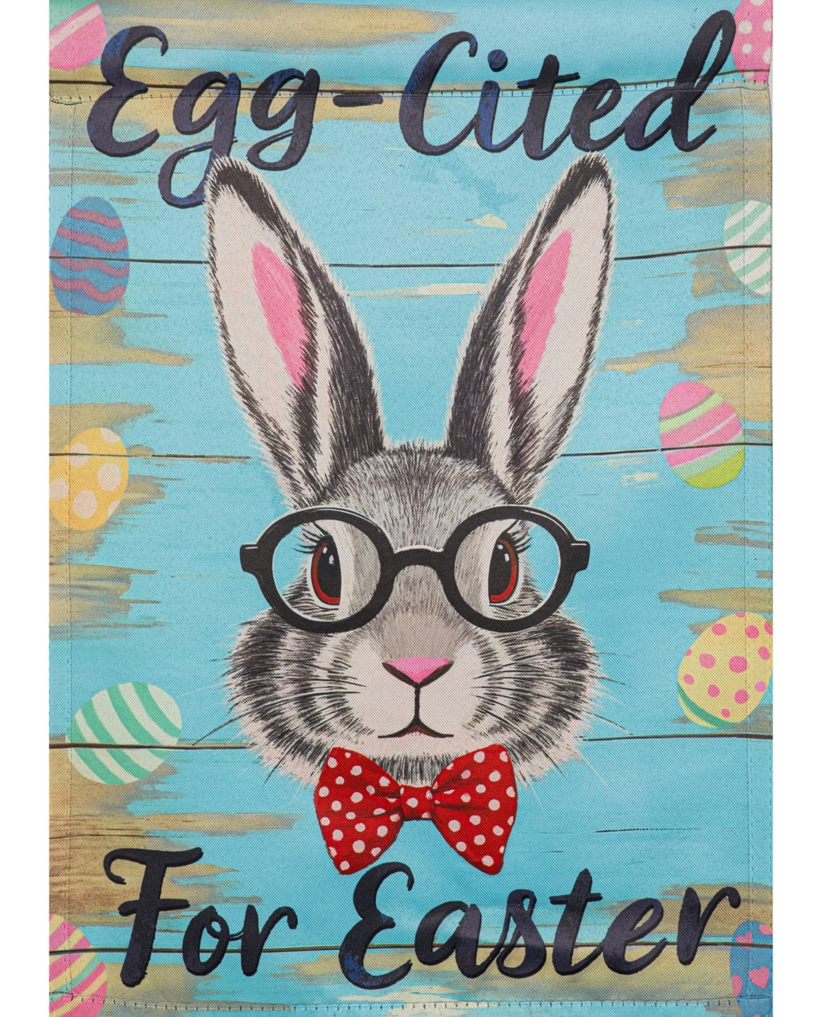 Easter Bunny With Glasses Garden Flag