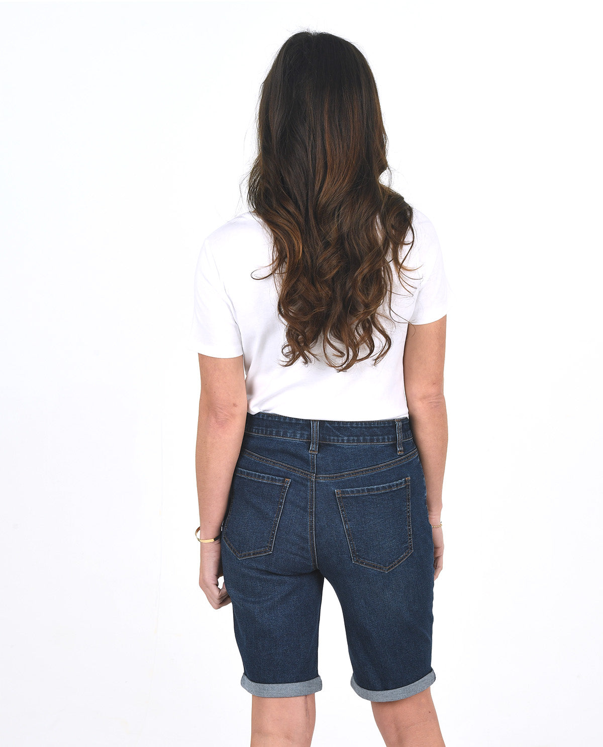 D Jeans Roll Cuff Bermuda Shorts