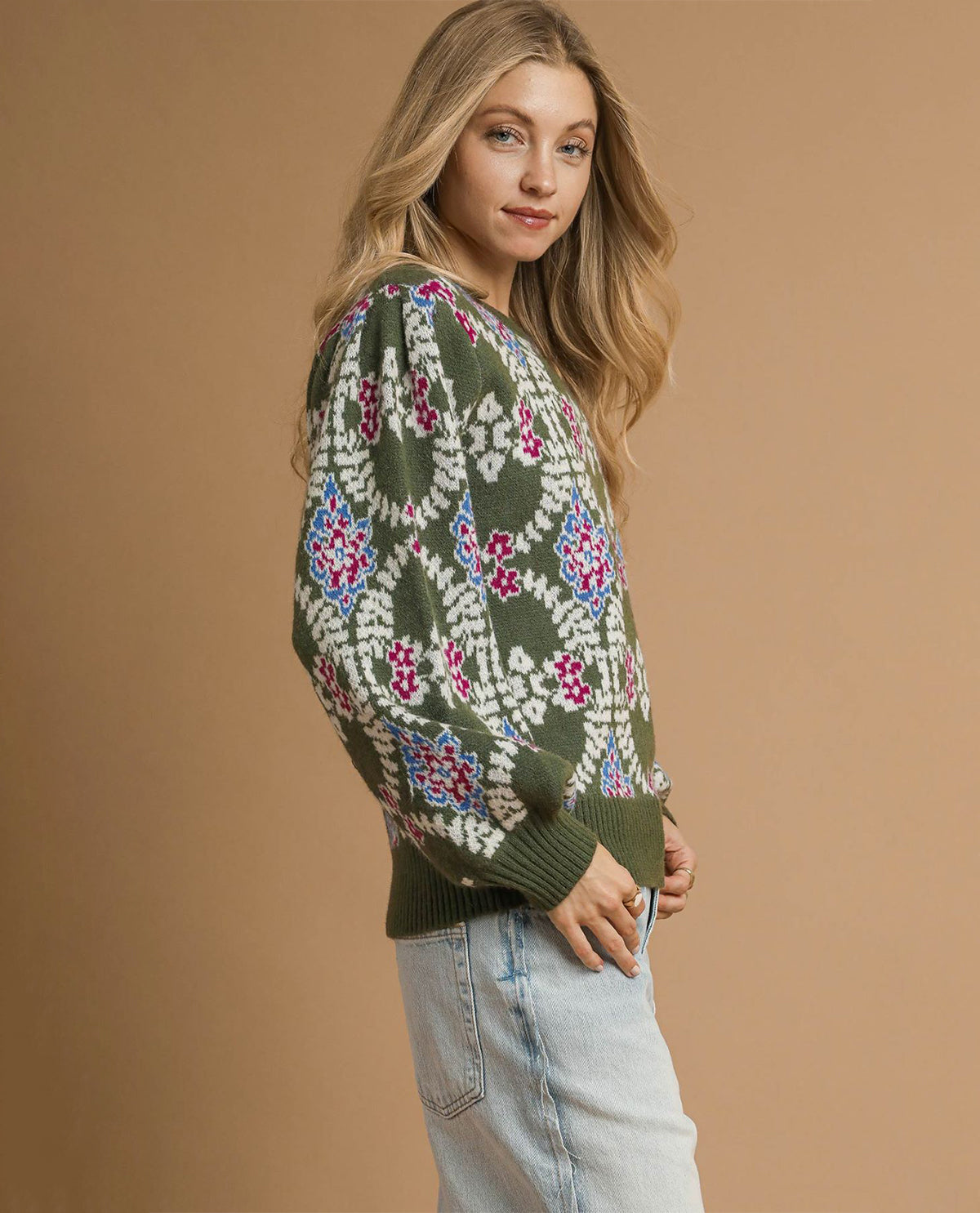 Umgee Pattern Boho Sweater