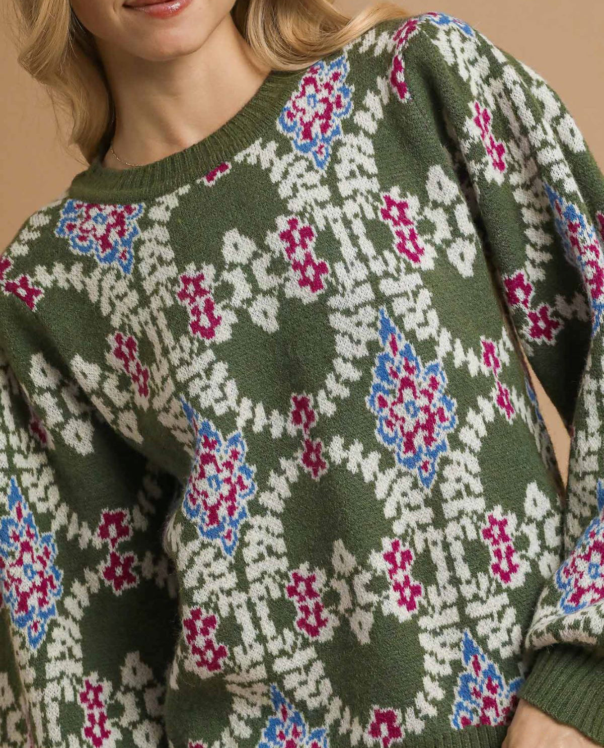 Umgee Pattern Boho Sweater