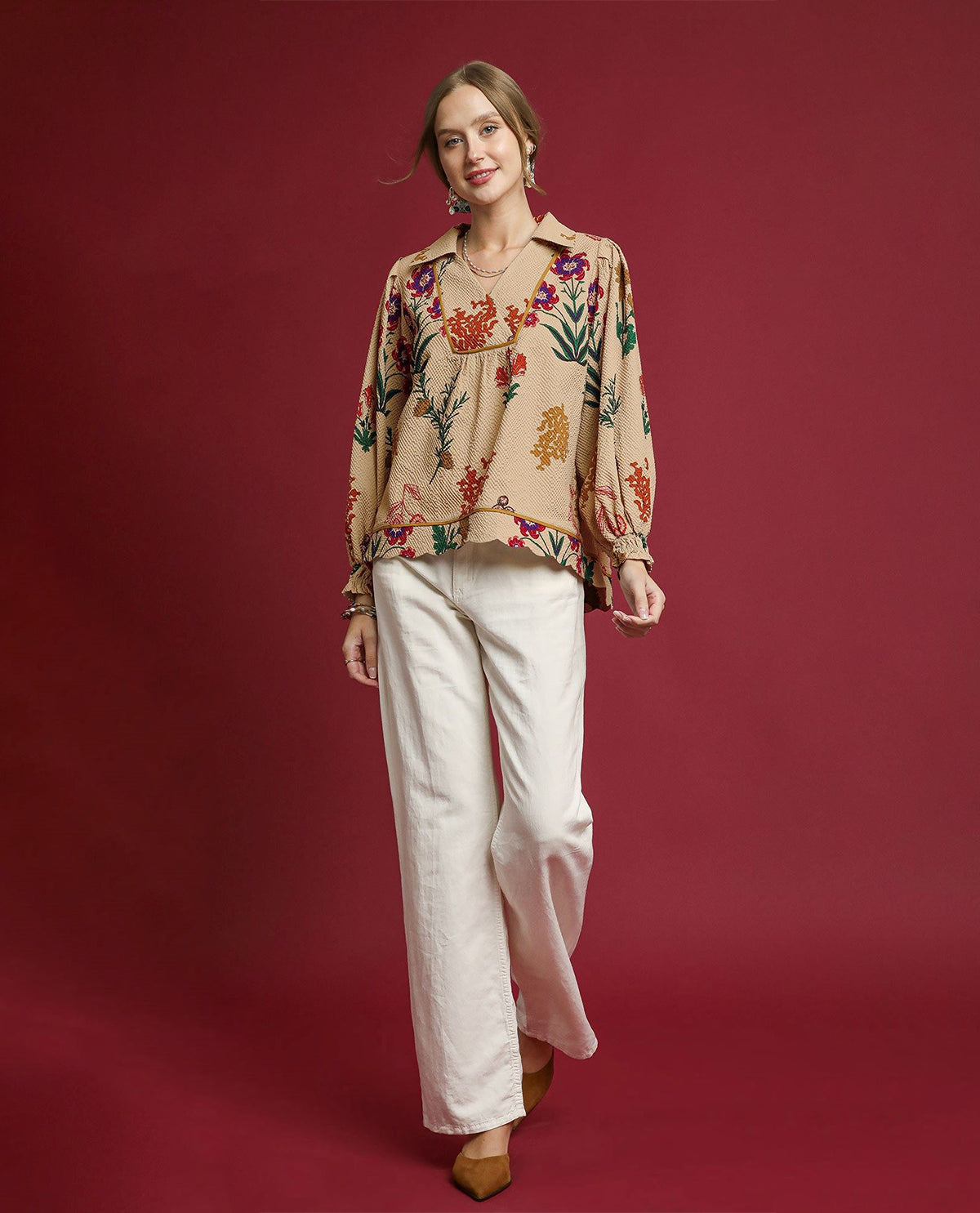 Umgee Floral Print Texture
