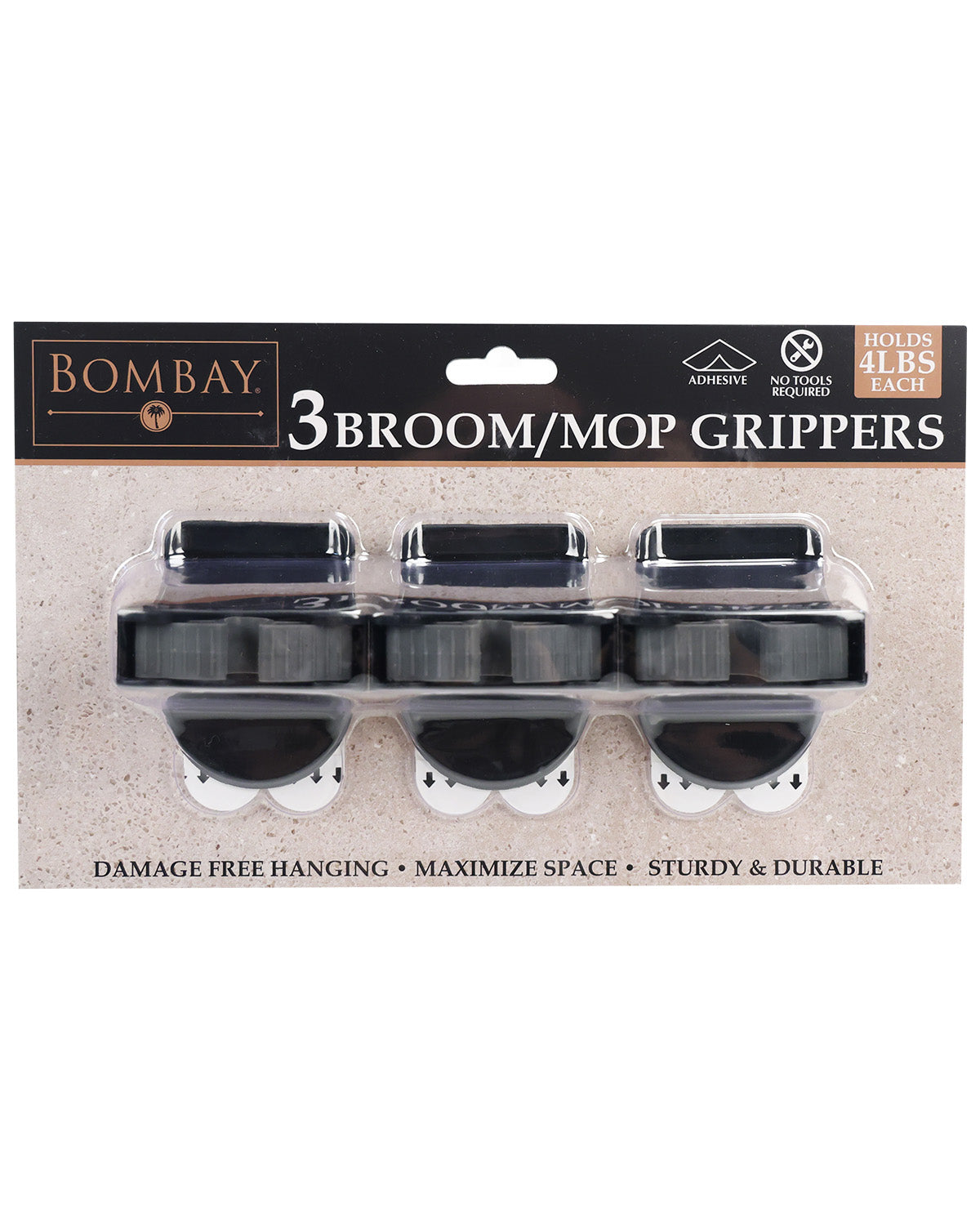 Bombay 3 Piece Broom Grippers
