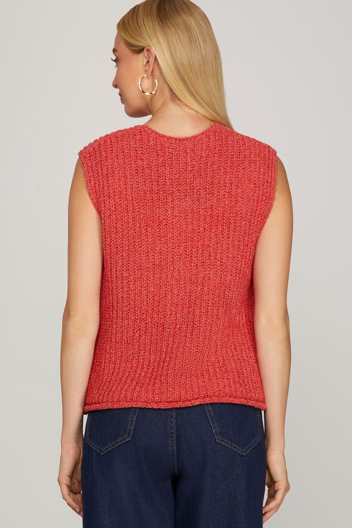 She and Sky Crochet Sweater Vest