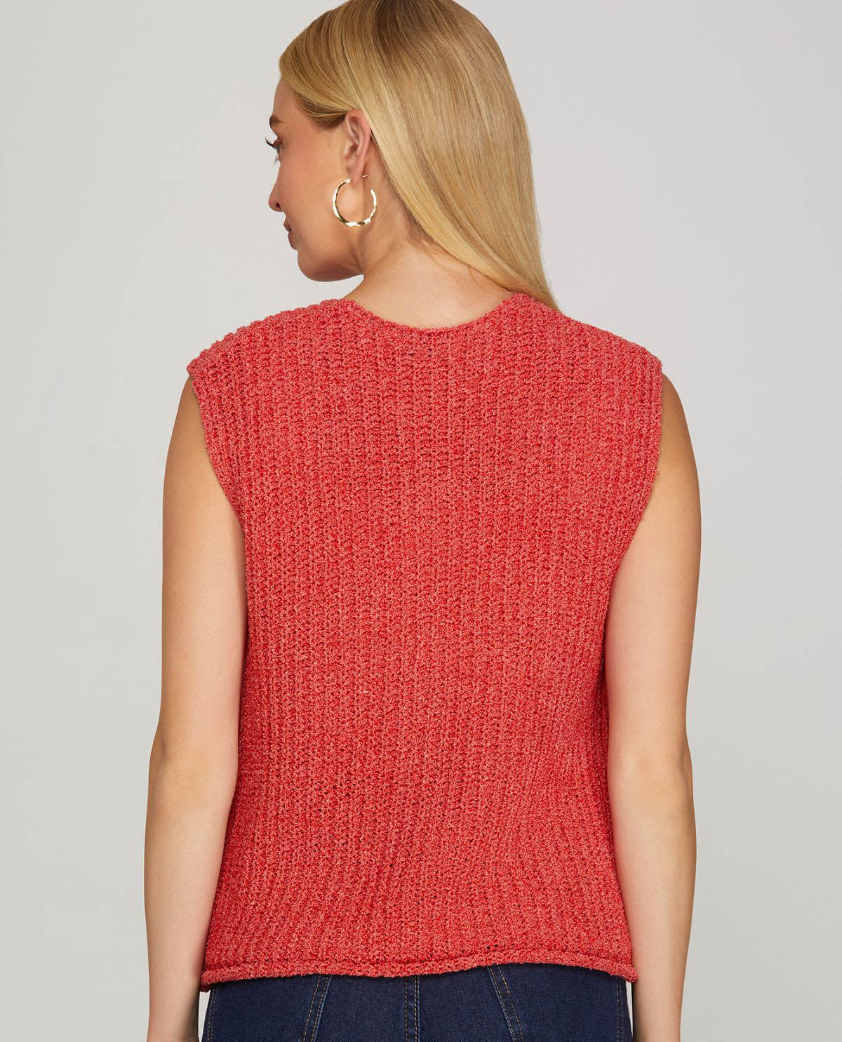 She & Sky Crochet Sweater Vest