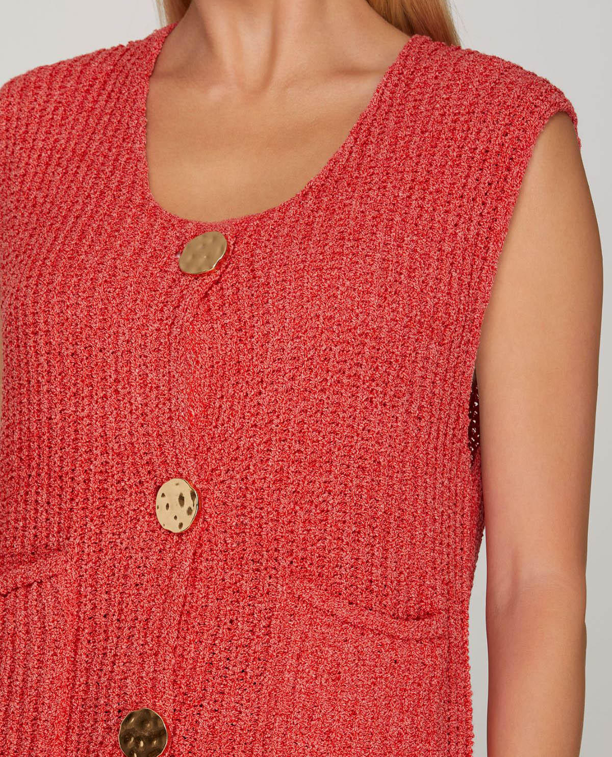 She & Sky Crochet Sweater Vest