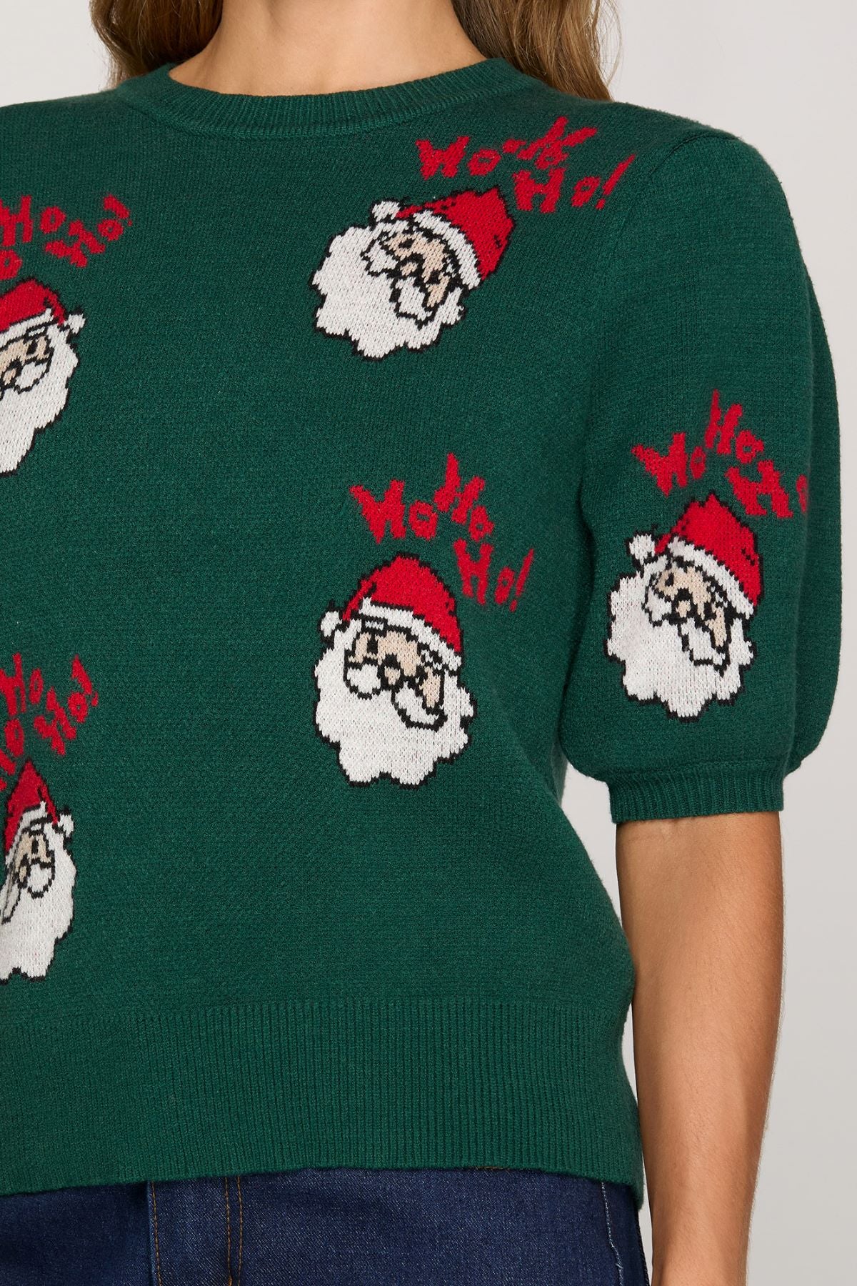 She and Sky Santa Face Sweater