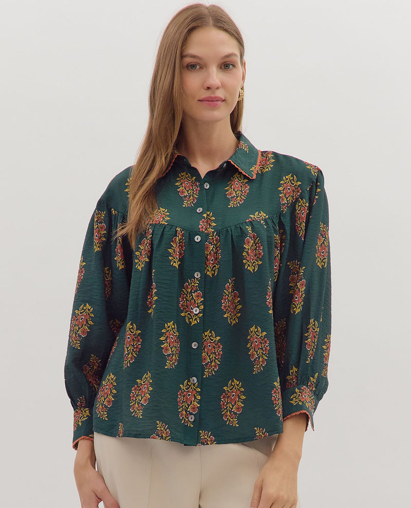Entro Print Button Up Top