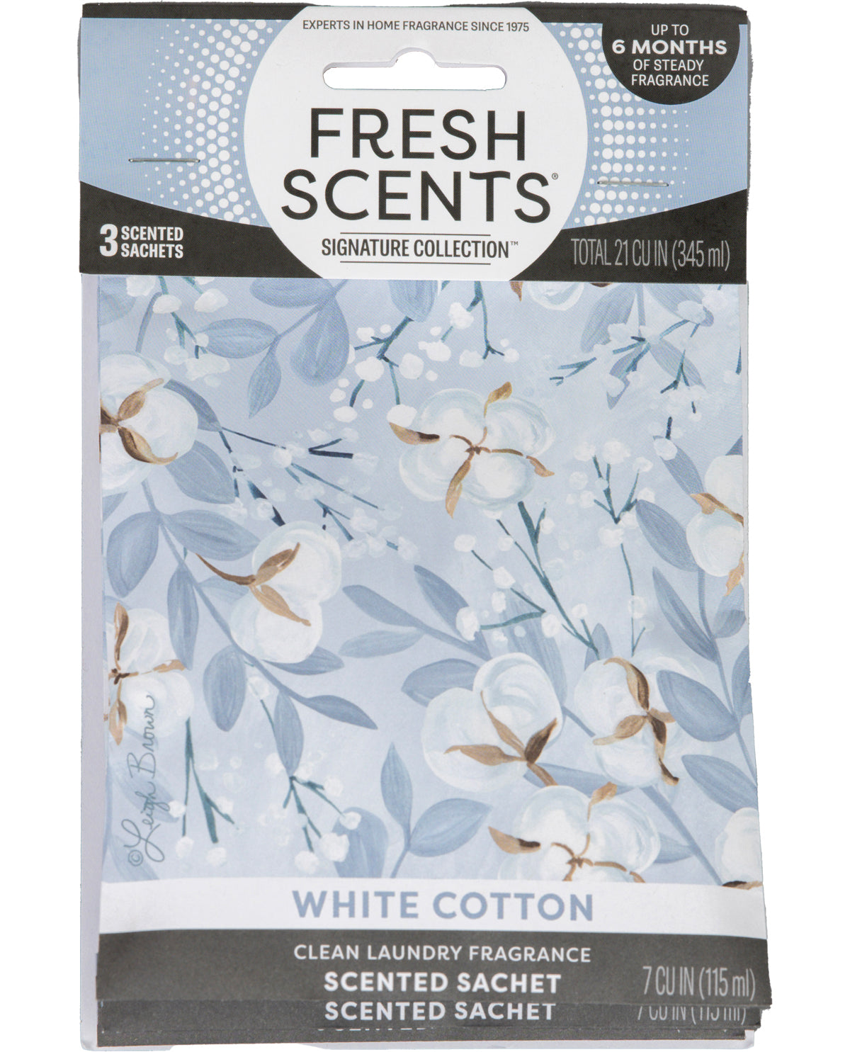 White Cotton 3pk Scented Sachets