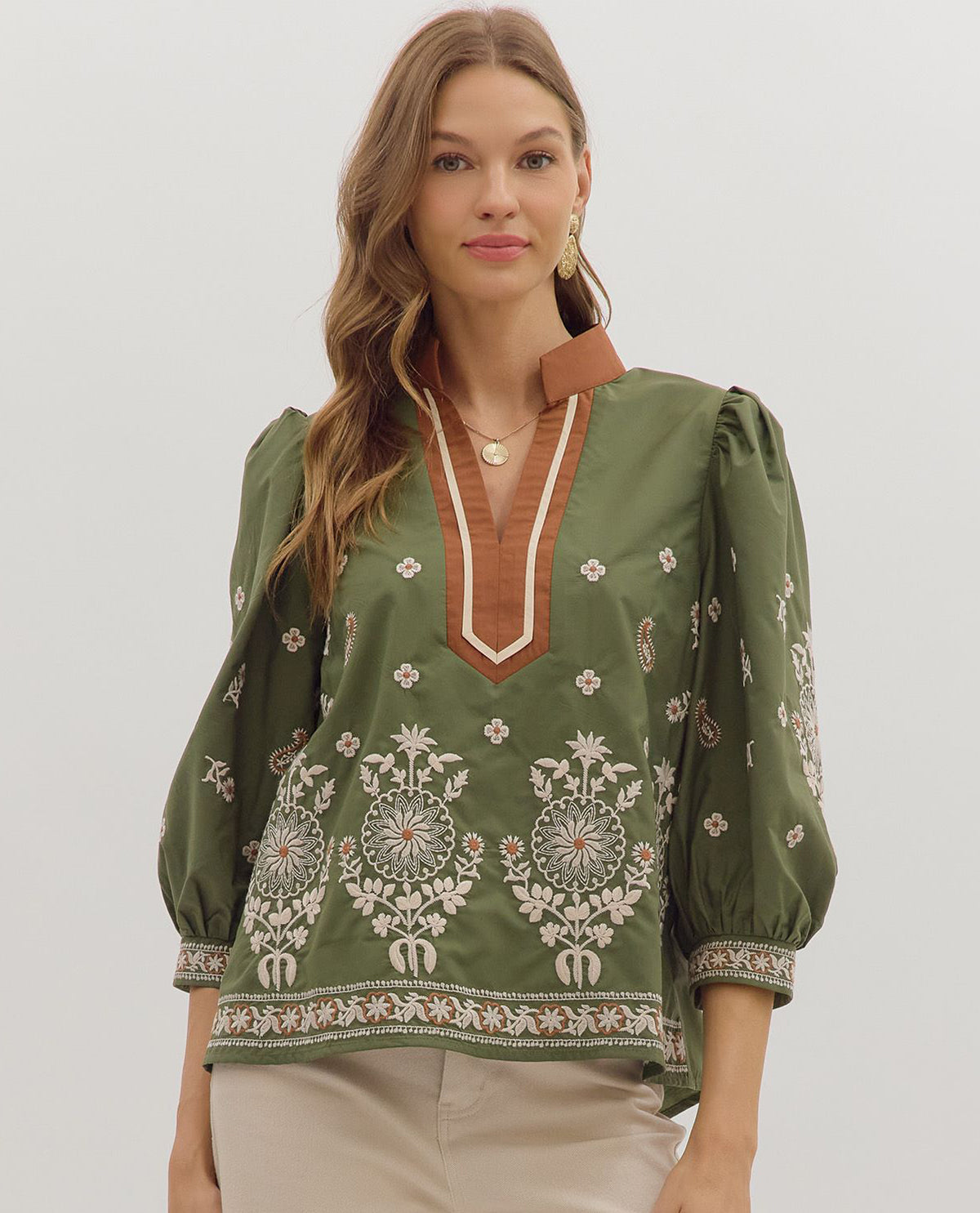 Entro Border Print Top