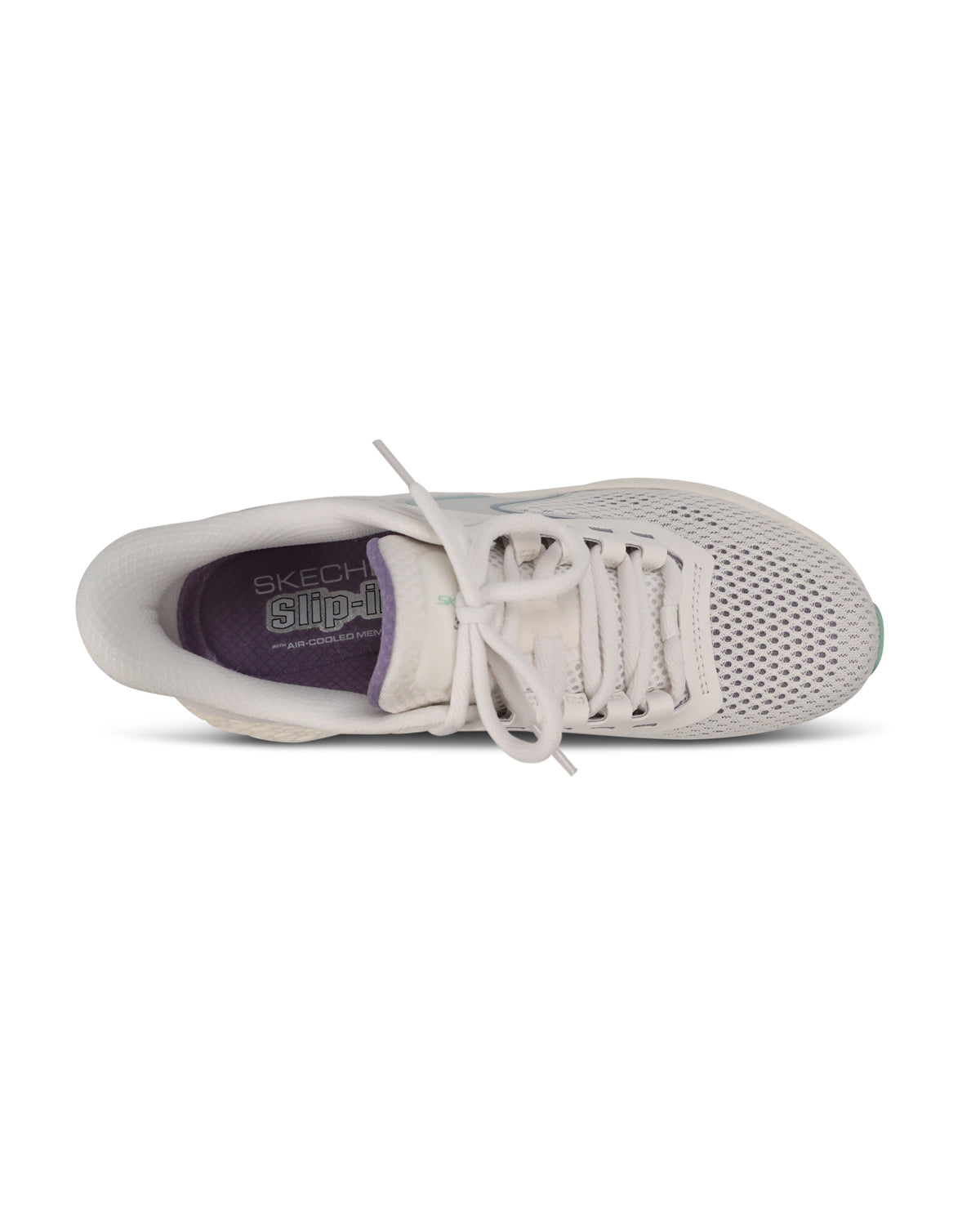A Skechers Stupid sneaker in a light gray and white colorway, shown from a side profile view against a plain white background.