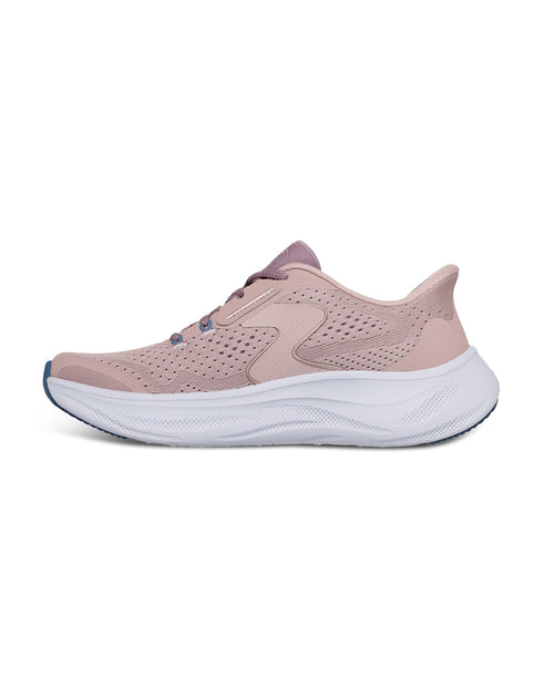 Mauve multi running shoe on a white background