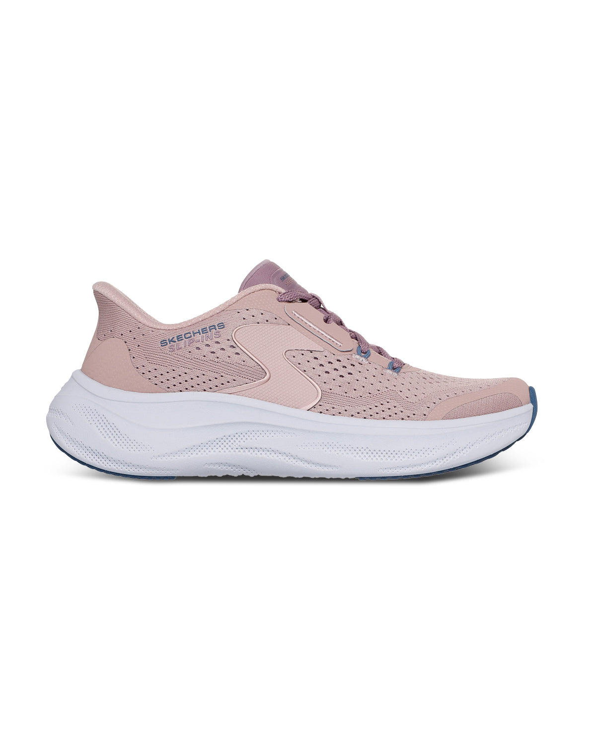 Mauve multi running shoe on a white background