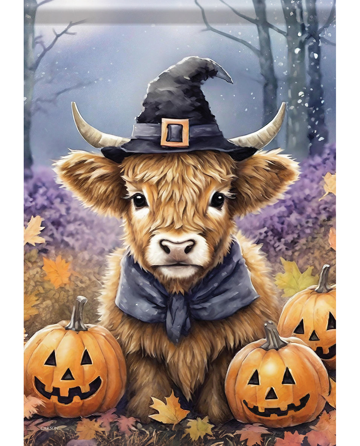 Carson Pumpkin Longhorn Large Flag