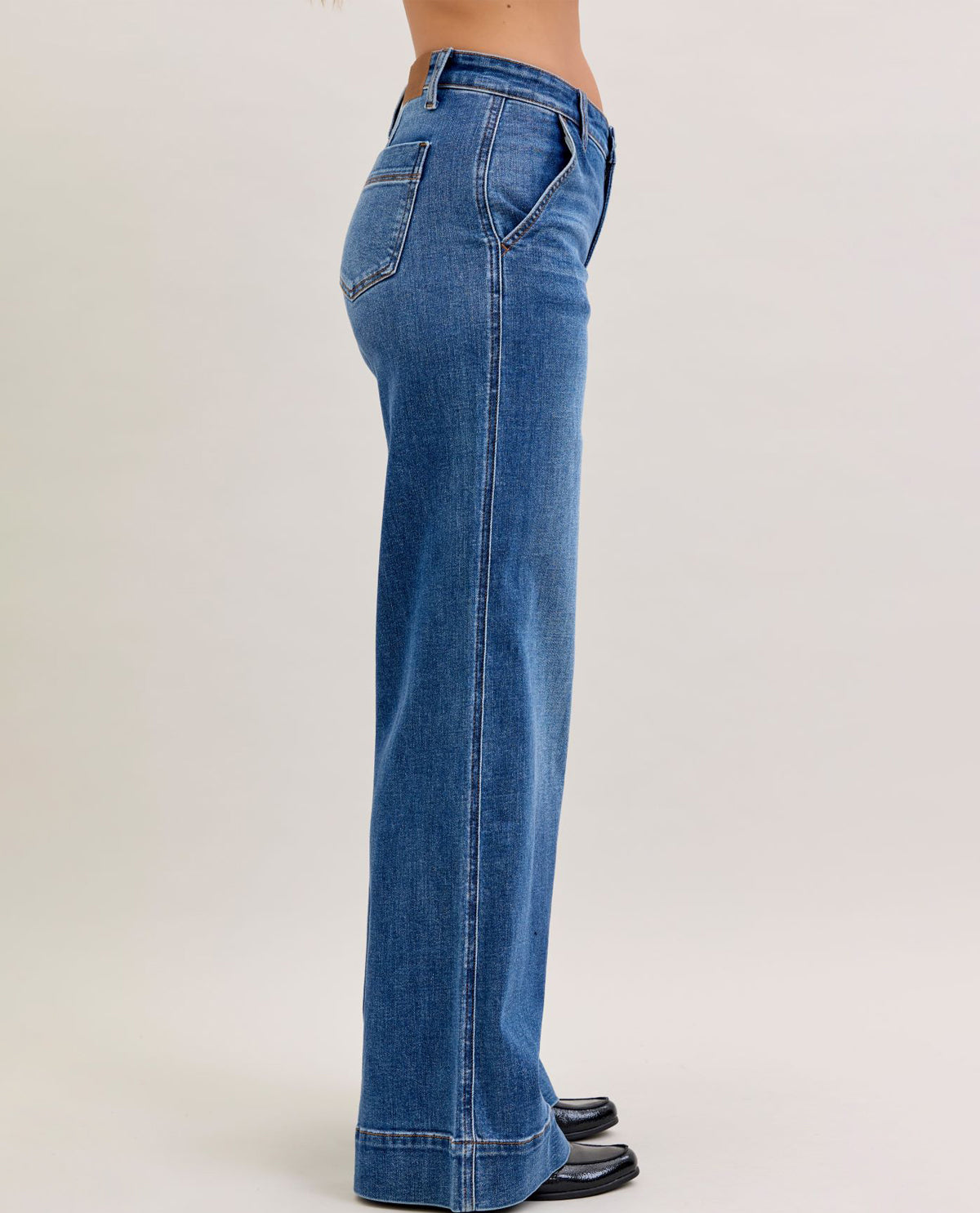 Judy Blue Mr Trouser Retro Wide Leg Jeans