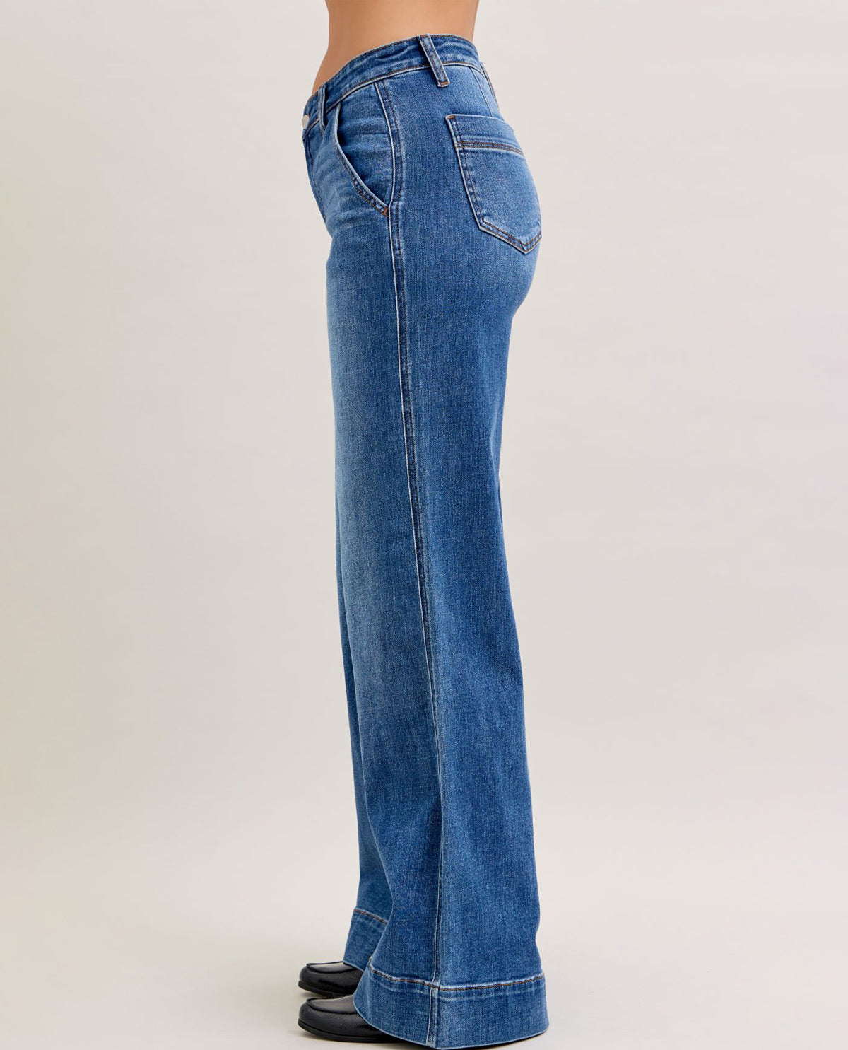 Judy Blue Mr Trouser Retro Wide Leg Jeans