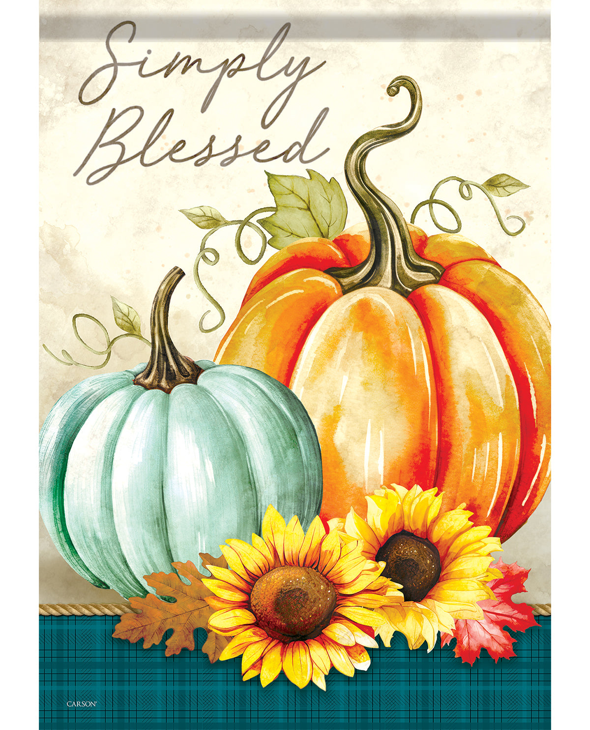 Simply Blessed Pumpkins Garden Flag