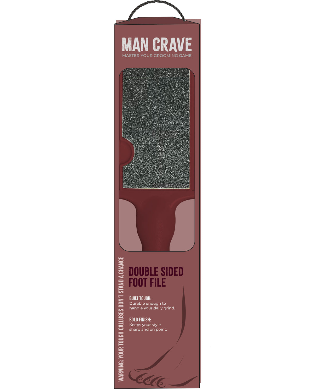 Man Crave Double Sided Foot File Red