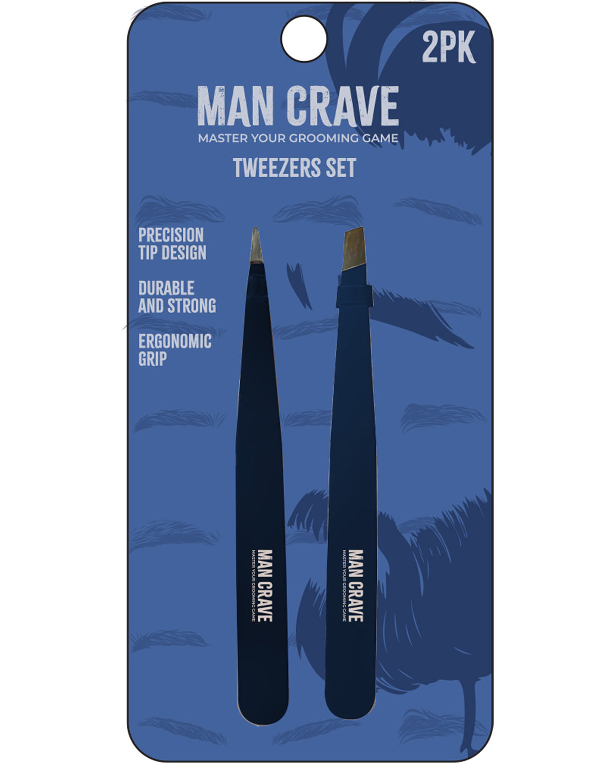 Man Crave 2PK Tweezers Blue