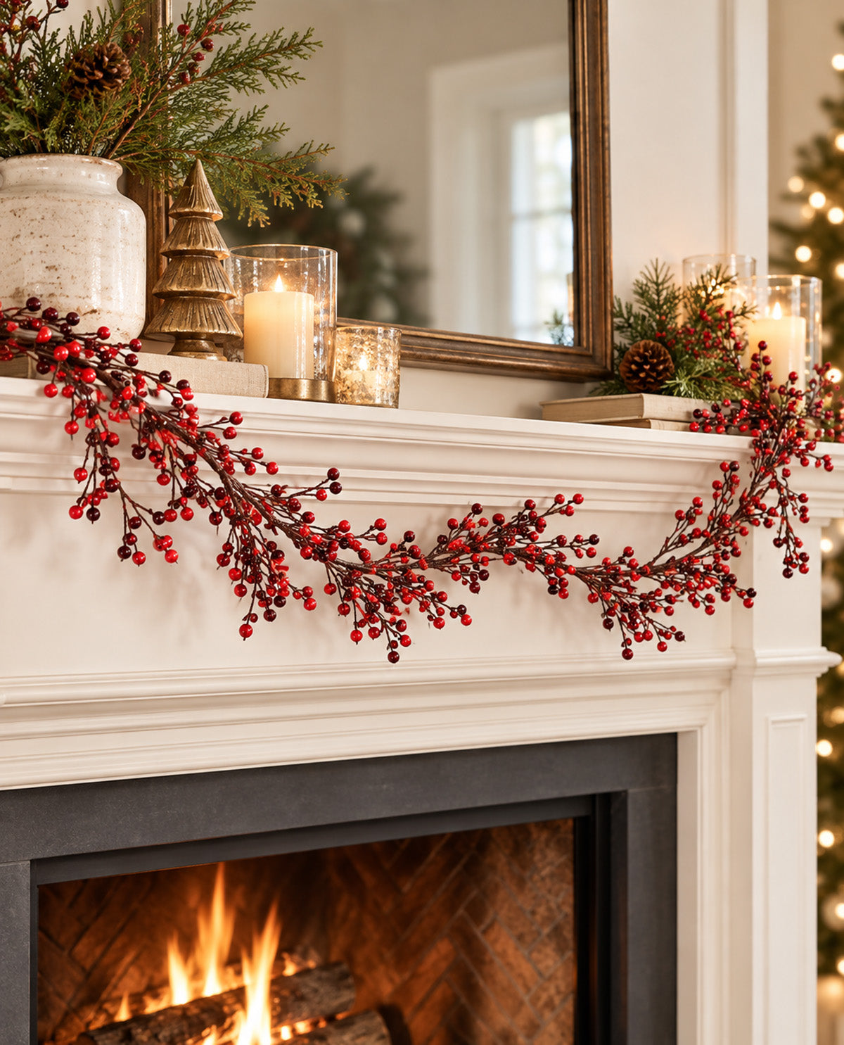 Sullivan Berry Red Plastic Garland