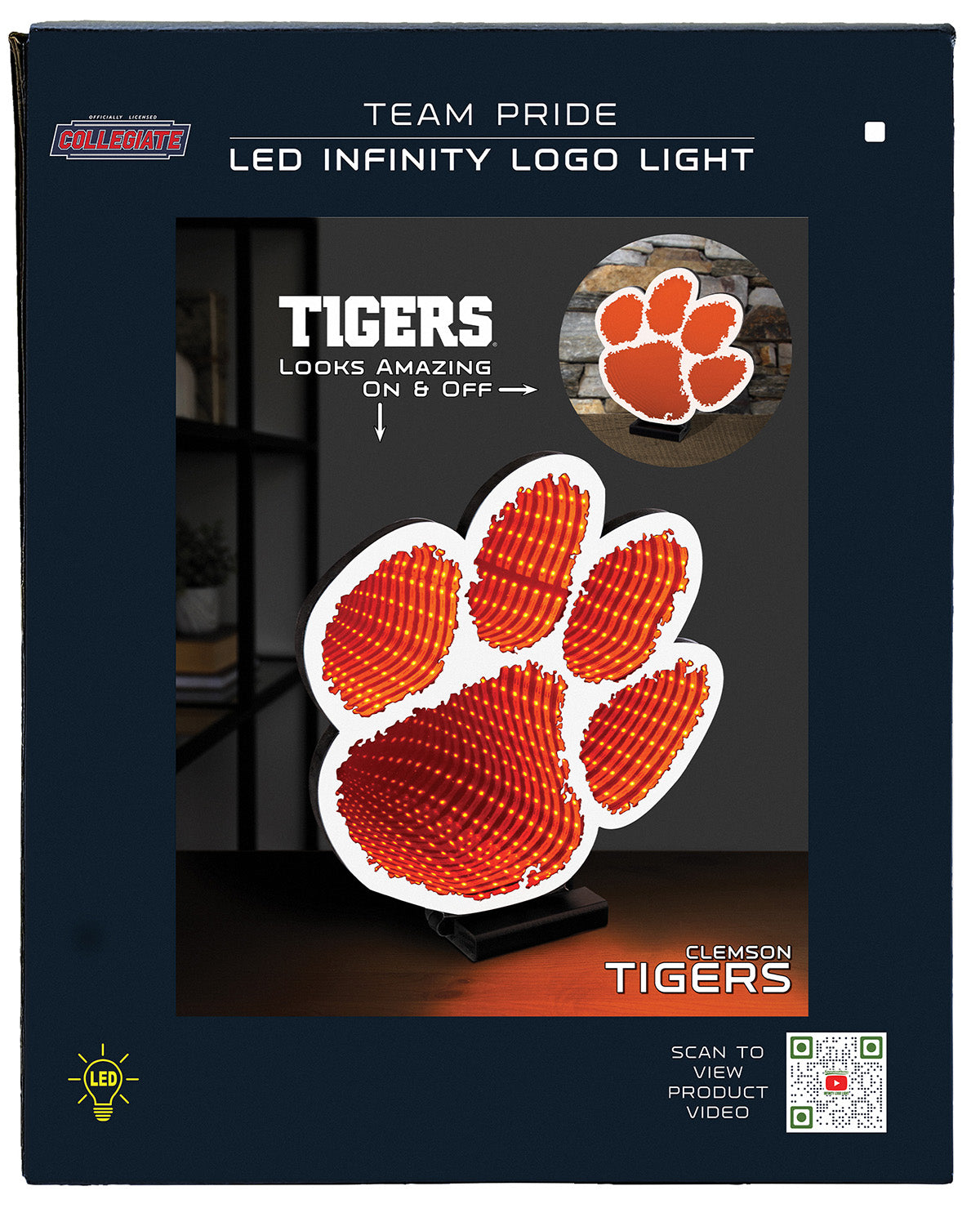 Clemson Tigers Infinity Logo Light