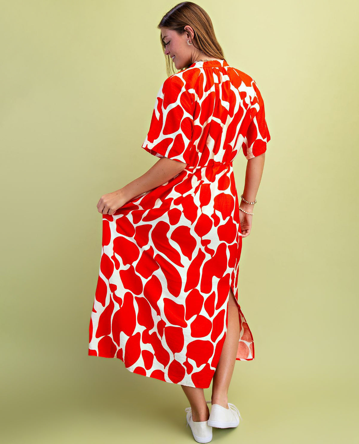 Gigio Plus Giraffe Print Dress