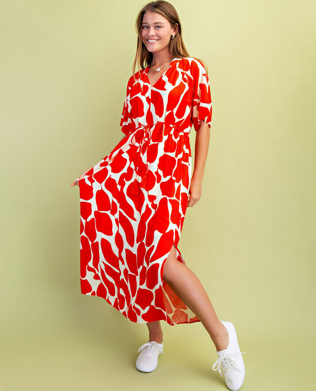 Gigio Plus Giraffe Print Dress