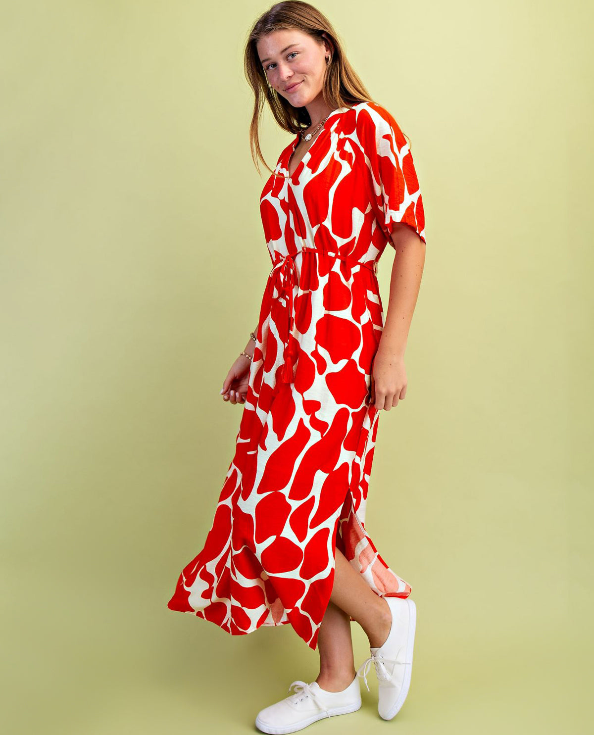 Gigio Plus Giraffe Print Dress